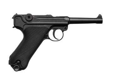 pneumatic pistol isolated on white