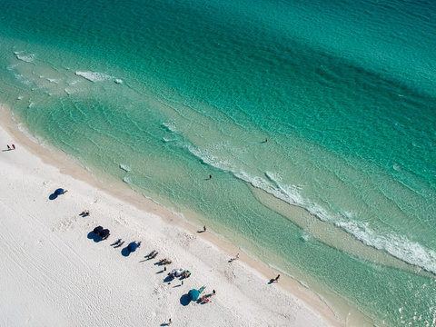 Beautiful aerial beach view on 30A
