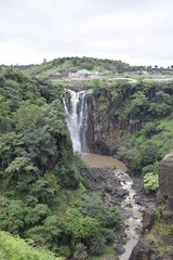 Fototapeta na wymiar Indore, Madhya Pradesh, India - Aug 17, 2018: Patalpani waterfall.