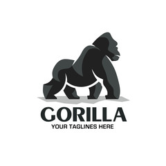 Fototapeta premium kreatywny i silny wektor logo Gorilla na białym tle