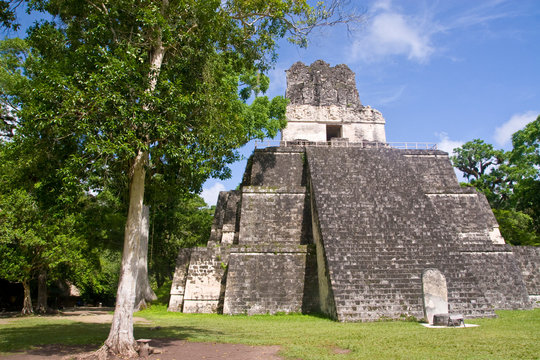 Mayan temples in Tikal, Guatemala, Central America 
