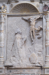 Memorial to the Bishop Konrad von Bibra in Wurzburg Cathedral, Bavaria, Germany