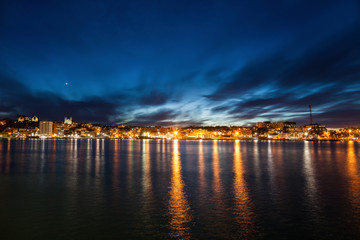 Fototapeta na wymiar Panorama of St. John's at night