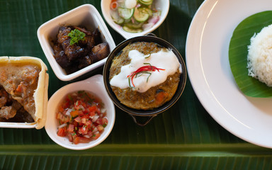 Fish curry with rice and vetgetable