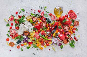 An assortment of tomatoes