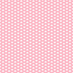Seamless Pink & White Hearts Pattern