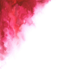 Hand painted watercolor abstract red and white gradient background for your design