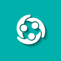 Teamwork People Meeting. Vector Logo Design