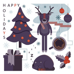 Happy holidays. Merry Christmas and Happy New Year