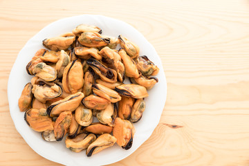 Tasty mussels without hood