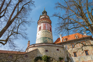 Fototapeta na wymiar Cesky Krumlov Castle tower , Czech