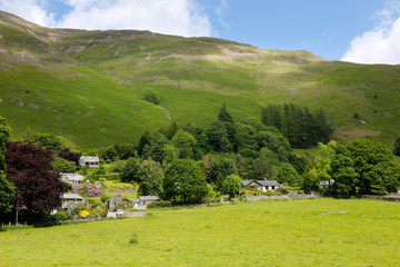 Fototapeta na wymiar landscape shot of hills around glenridding lake district cumbria uk
