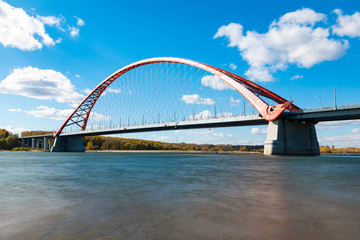 Bugrinsky Bridge over the River Ob, Novosibirsk, Russia