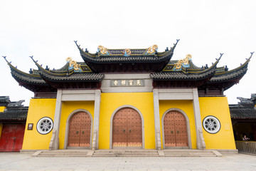 Changzhou, jiangsu, China, October  16, 2018. Tianning temple that is 1st highest wooden pagoda in the world