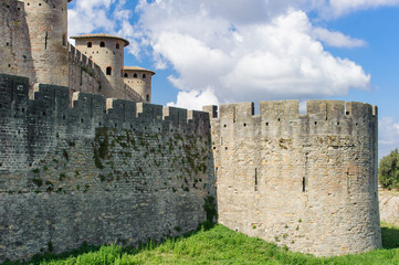 Fototapeta na wymiar Altstadt von in Carcassonne in Südfrankreich.