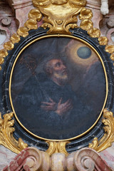 Vision of St. Benedict, Saint Benedict altar in the Basilica of St. Martin and Oswald in Weingarten, Germany