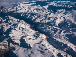 Fototapeta premium aerial view of the alps