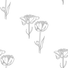 seamless floral pattern with wild flower