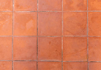 Red tile floor texture and background