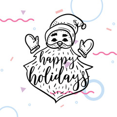 Merry Christmas typography.