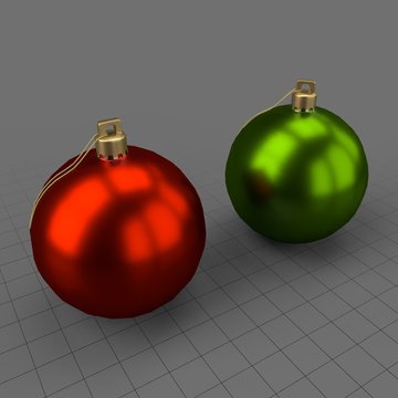 Round Christmas ornament set