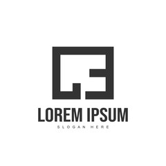 CE Letter logo design. Initial letter logo template