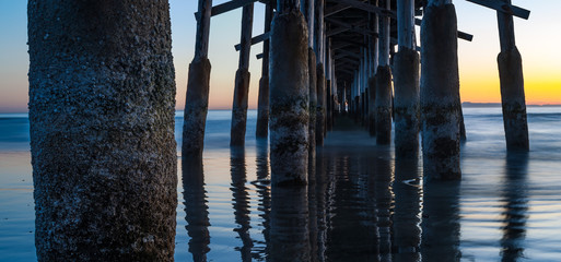 Sunset Under The Pier, Newport Beach, California © Gabriel Cassan