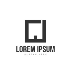 CJ Letter logo design. Initial letter logo template