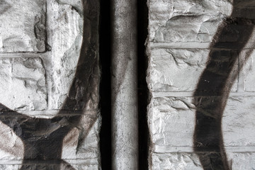 Painted wall and pipe