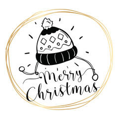 Merry Christmas typography.