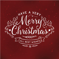 Merry Christmas typography.