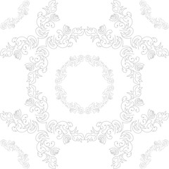 seamless geometric abstract pattern with floral motive