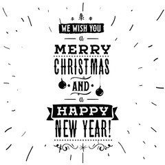 Obraz premium Merry Christmas typography.