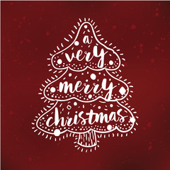 Merry Christmas typography.