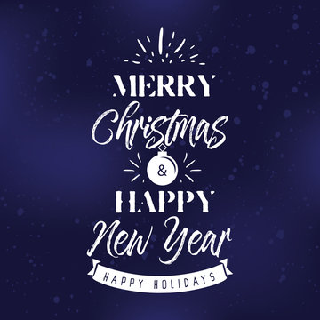 Merry Christmas typography.
