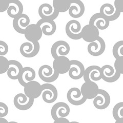 Fototapeta premium Seamless geometric abstract pattern with swirl