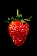 ripe red strawberry on white background
