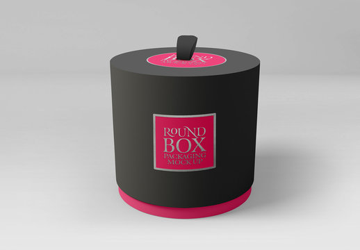 Round Box Mockup