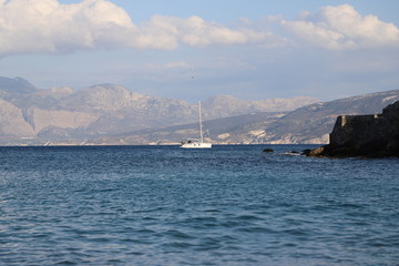 The Mediterranean Sea and the mountains! Panoramic picture 