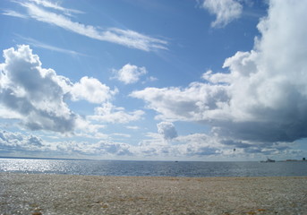 sea and sky at the beautiful day 