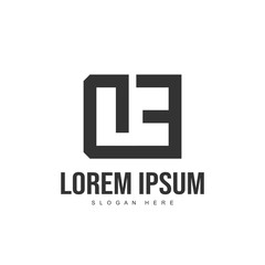 DE Letter logo design. Initial letter logo template