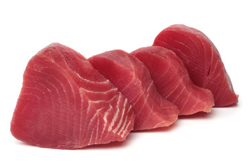  Slices of raw tuna fish meat