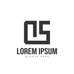 DS Letter logo design. Initial letter logo template