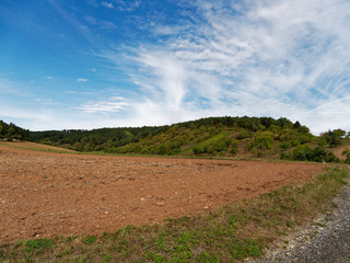 Muschelkalkfelsen und Naturschutzgebiet Hammelberg bei Hammelburg,  Landkreis Bad Kissingen,  Unterfranken,Franken, Bayern, Deutschland