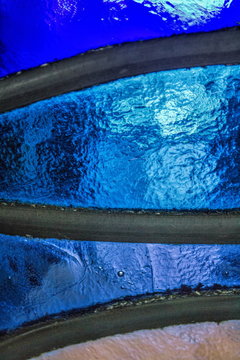 Glastextur blau
