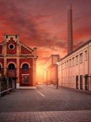 Old Textile Factory during Sundown