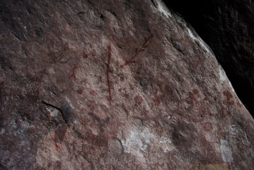 Cueva con  pintura rupestre