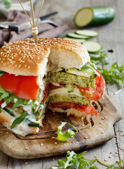 Healthy vegetarian burger