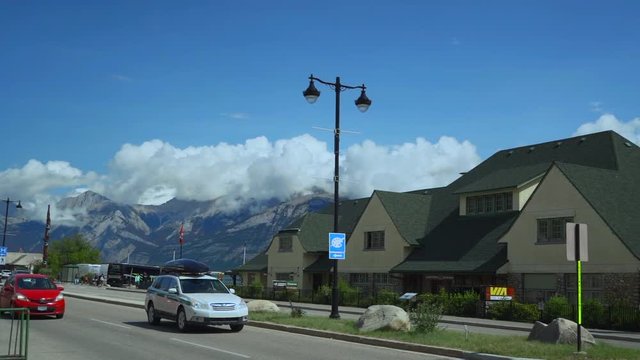 pan shot of the city of jasper slow motion