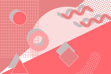 Modern and stylish digital geometric red background with different shapes.	